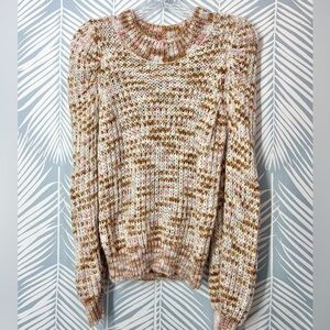 Pink, tan and cream space sweater